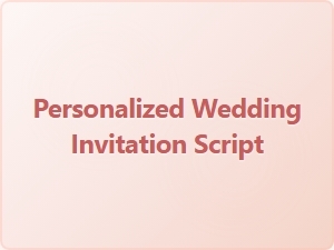 Personalized Wedding Invitation Script Font